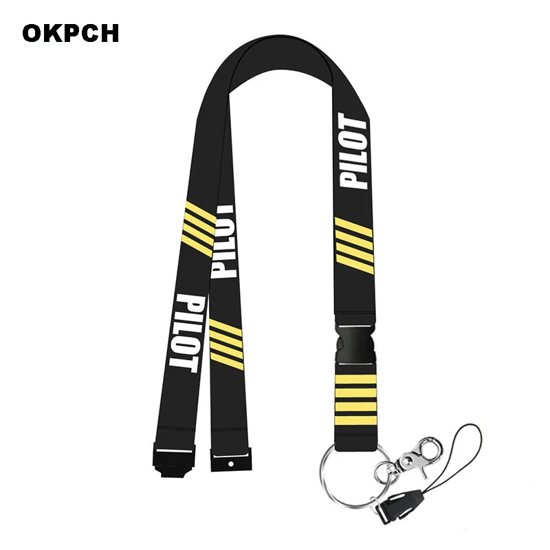 

Fashion Pilot Lanyards for Keys Neck Strap For Card Badge Patch with Ring Lanyard Hang Rope PK-0080
