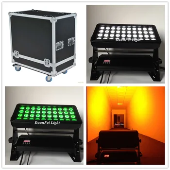 

one unites with case Led City Light 40x18w 6in1 Flood Wall Washer Led Outdoor DJ Stage Lights DMX512 LED City Color rgbwauv