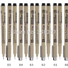 7pcs Sakura Pigma Micron тонкая грань ручка 005 01 02 03 04 05 08 товары для рукоделия