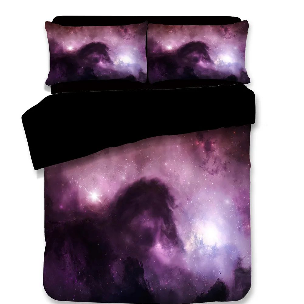 3d Luxury Fashion Bedding Set Galaxy Stars Duvet Cover For Kids Vivid