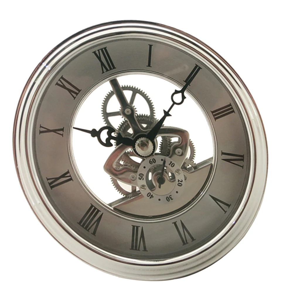 MagiDeal 97mm Dial Roman Numeral Watch Quartz Clock Insert Movement DIY Part Battery Opearted fit 91mm Clock Bezel
