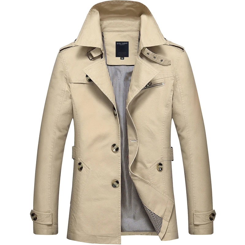 Британский модный мужской пиджак, повседневный деловой стиль, классический длинный Тренч, Мужские Простые умные куртки, большие размеры M-5XL