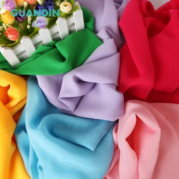 

GUANDIN,Chiffon Fabric Fabric Summer Drape Chiffon Clothing Lining Georgette Black Gauze Skirt Lining Fabric