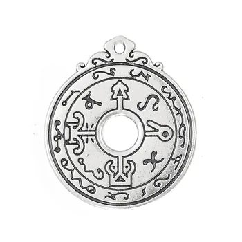 

my shape Antique Silver Plated The Healers Talisman Amulet Necklace Pendant Charm Jewelry from the Black Pullet Wholesale 5pcs