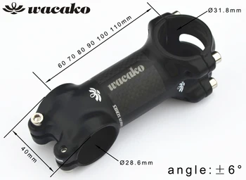 

wacako Hot sale aluminum alloy & carbon bicycle stem road bike lightweight MTB stem / carbon stem 31.8*60-110mm
