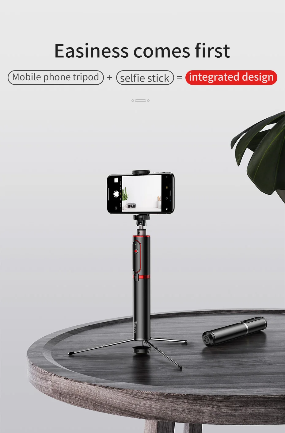 Baseus Bluetooth Selfie Stick Wireless Remote Selfiestick Tripod For iPhone Samsung Huawei Android