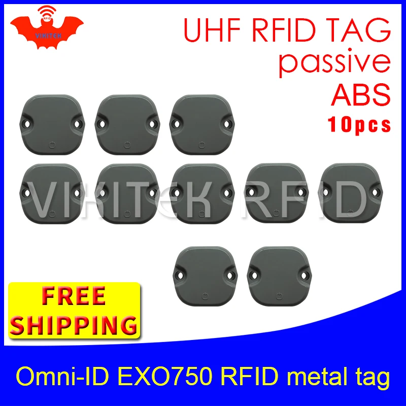 UHF RFID Анти-металлическая метка omni-ID EXO 750 915 м 868 м Impinj Monza4QT 50 шт. прочные ABS смарт-карты пассивные RFID метки