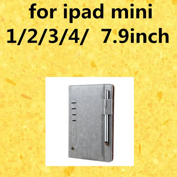 Кожаный чехол для ipad pro 11 дюймов 10,5 ''для ipad Mini 1, 2, 3, 4 для ipad 5 6 7 8 9 воздуха 1 2 pro 9,7 искусственная кожа полностью защищающий чехол - Цвет: 7.9inch Gray