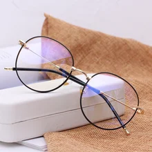 Новая популярная оправа для компьютерных очков Мужская и Женская защита от синего излучения плоское зеркало винтажное круглое оптическое зрелище