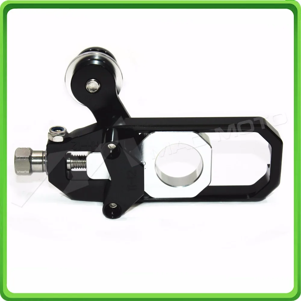 Motorcycle Chain Tensioner Adjuster with spool for KAWASAKI Ninja ZX6R ZX-6R 2005 2006 2007 2008 2009 2010 2011 2012 Black&Silver (5)