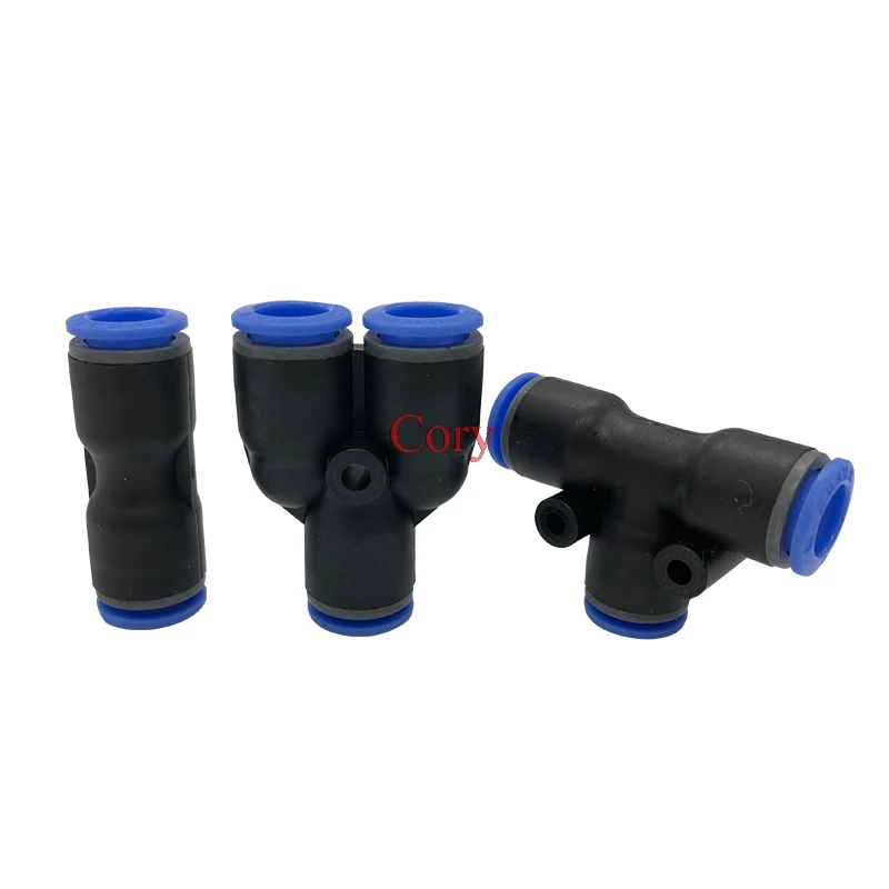 

1p PY/ PE/ PU-4/6/8/10/12/14/16 Plastic Push-through Pneumatic air pipe quick coupling Fast joint connect T/Y Type CZYC