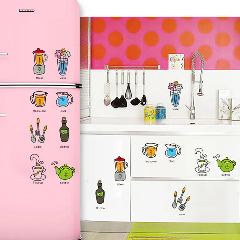 New removable wall stickers kitchen decor art decals diy home decor