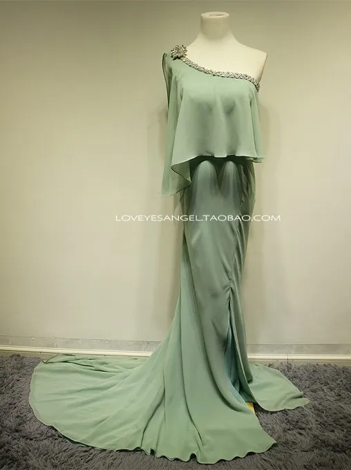 

free shipping crystal vestido de festa women summer dress 2014 new fashion sexy one shoulder long party evening elegant Dress