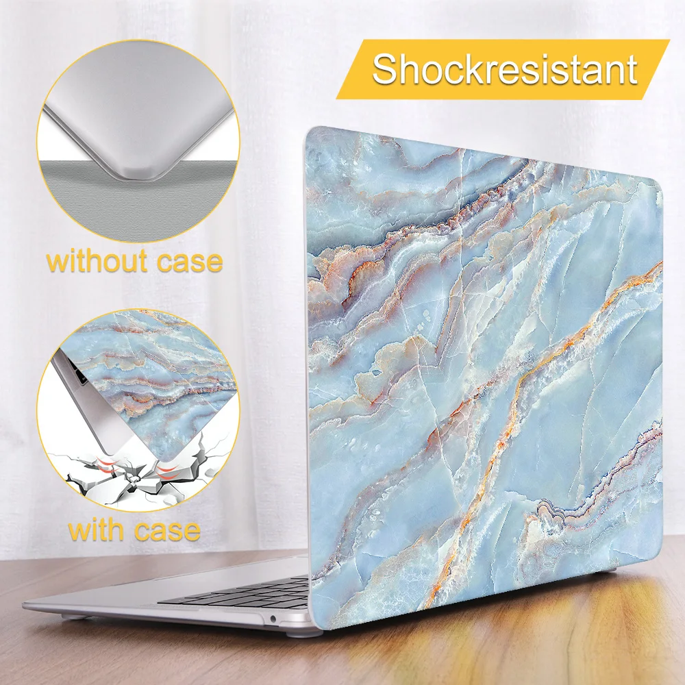 Мраморный чехол для ноутбука MacBook Pro Air retina 11 12 13 14 Mac book 13,3 15,4 дюймов Touch bar Air A1932 пластиковый матовый корпус