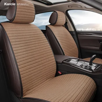 

Karcle Universal Car Seat Covers Set Kits Breathable Linen Seat Cushion Protector Pad 4 Seasons Car-styling Auto Accessories