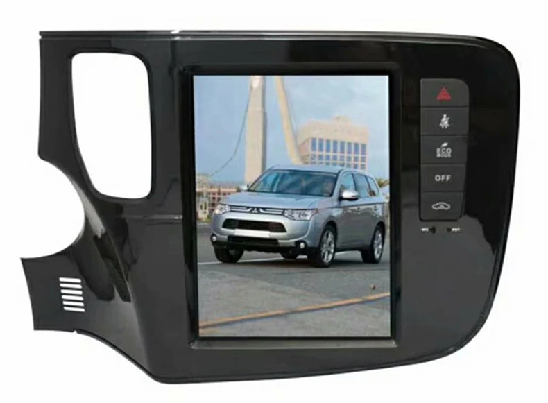 10,4 дюймов сенсорный экран tesla стиль android 7,12 dvd-плеер автомобиля для Mitsubishi outlander с gps навигацией