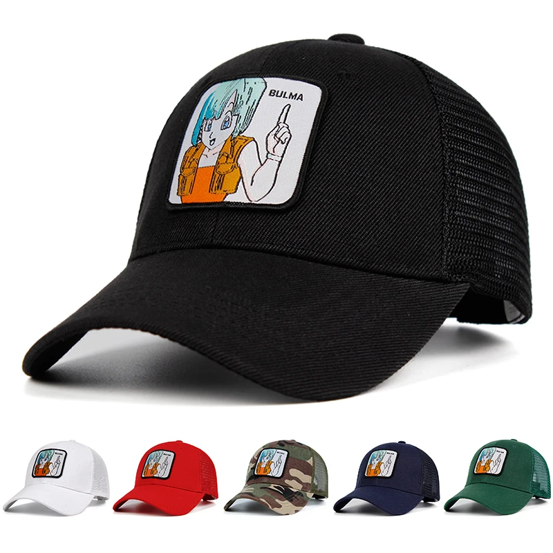 BULMA сетчатая шапка Dragon Ball Z Snapback Гоку хлопок бейсбол кепки для мужчин женщин хип хоп дальнобойщик папа шляпа лето дропшиппинг