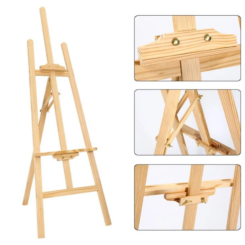 1.45m yellow pine polished wooden easel For digital diamond painting