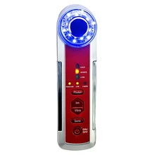 Portable 4 in 1 Ultrasonic Photon Device Ionic Vibration Massage Led Light Therapy Face Cleaning Facial Skin Care Massager portable face lift photon tender skin smooth led light therpay galvanic spa ion deep cleaning makeup ultrasonic face massager