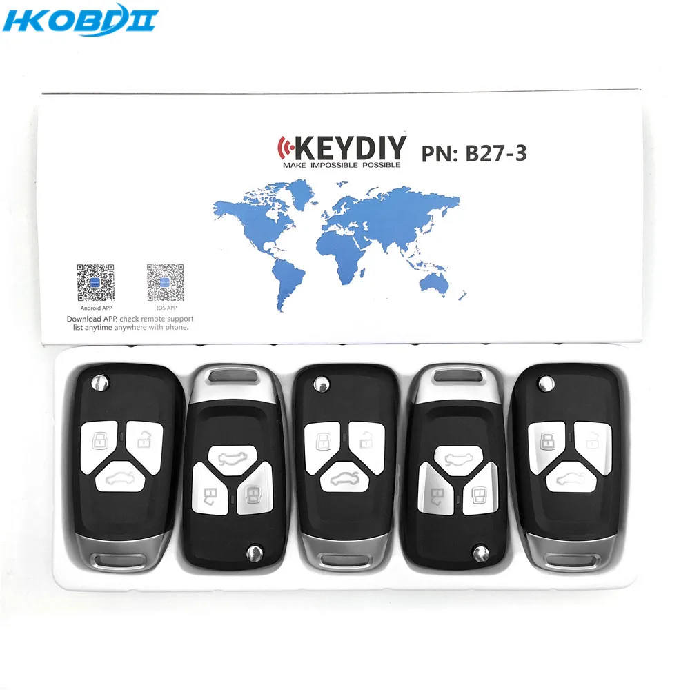 

HKOBDII KEYDIY Original KD B27-3 Button B series Universial Remote For KD900/KD-X2/ URG200/KD MINI B Series Remote