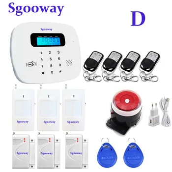 

Sgooway Russian Spanish Engish French language GSM alarm system Home seccurity alarm systems smart house alarm systems