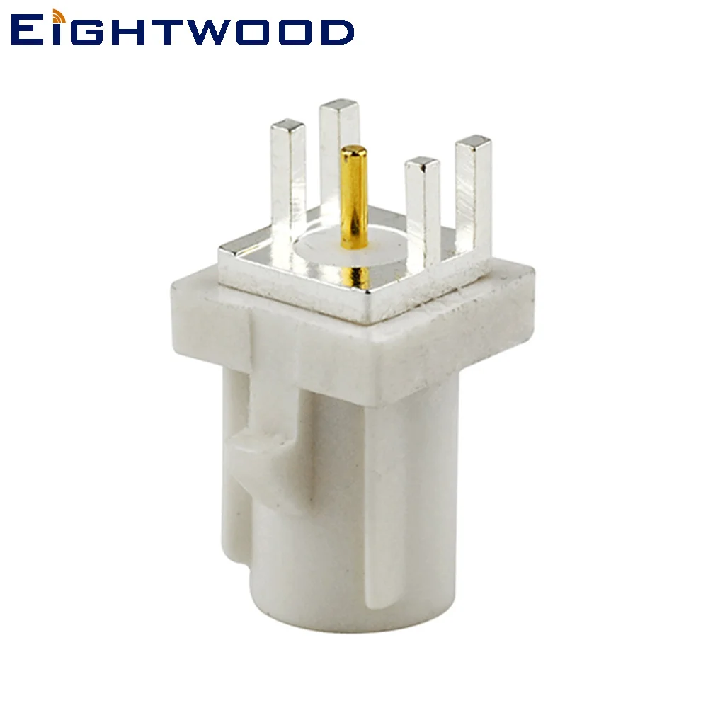 

Eightwood Fakra B Plug Male RF Coaxial Connector Adapter End Launch PCB Mount White Radio with Phantom