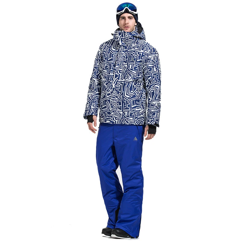 Новая мужская фанерная доска лыжный костюм, для спорта на открытом воздухе Лыжная одежда для альпинистов мужские лыжные штаны ветронепроницаемая Водонепроницаемая теплая одежда