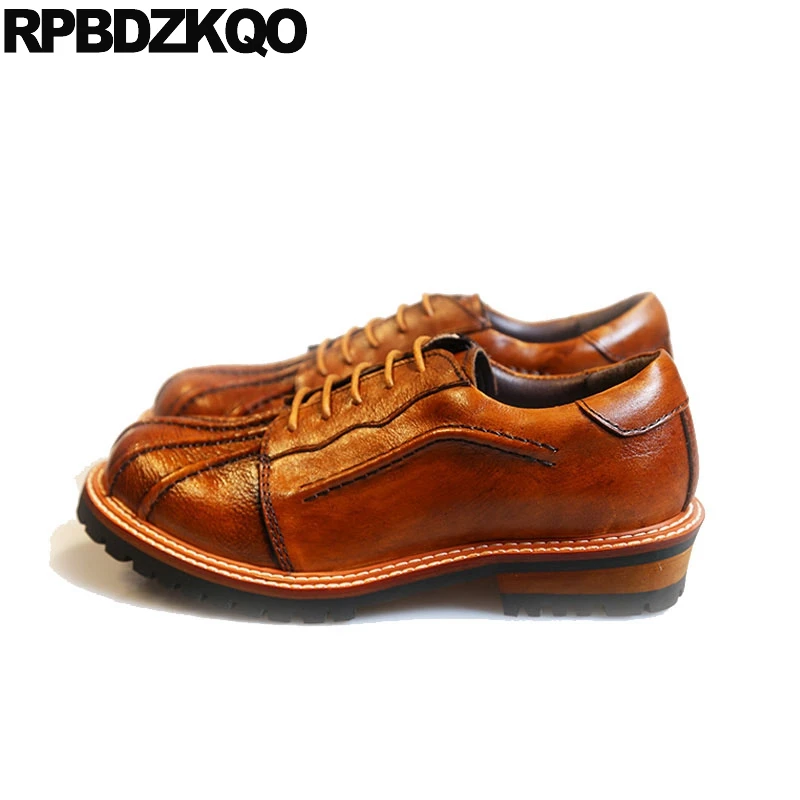 brush Italy wedding party lace up brand genuine leather italian deluxe