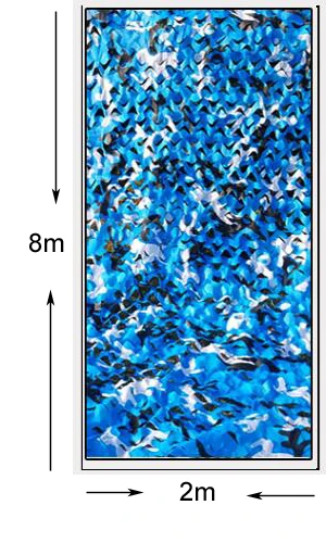 2X4 м 5X3 м 2 слоя Пустыня цифровой камуфляж зонт ткань охотничий камуфляж сетка Военная инфракрасная невидимая Защитная крышка тени - Цвет: 2x8 ocean camou