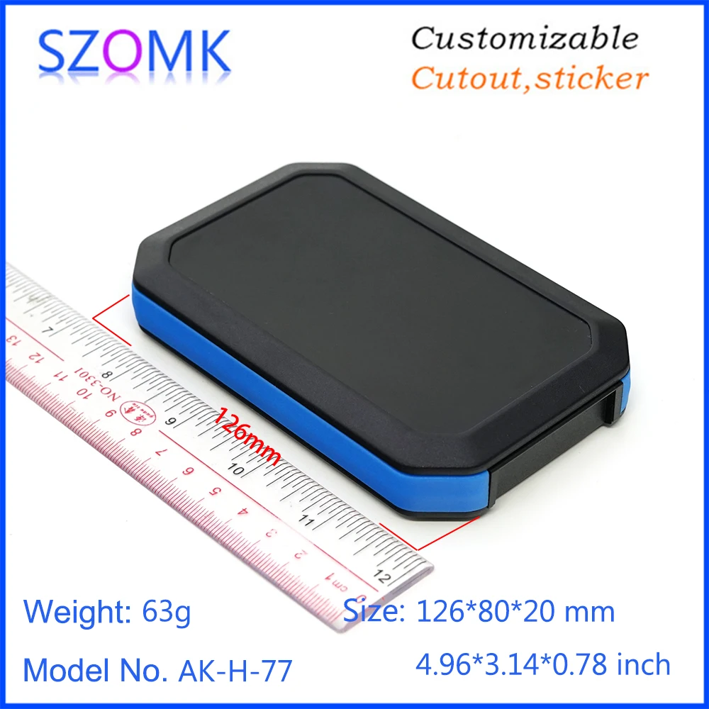 

10 pcs 126*80*20mm IP67 plastic enclosure for electronics housing handheld project box smart design szomk plastic junction box