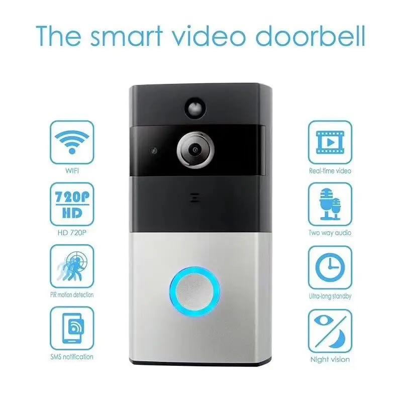 

For Smart Wireless Doorbell WiFi Remote Camera Video Intercom System Two-Way Talk