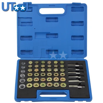 114pcs Oil Pan Drain Sump Plug Key Set Thread Repair Tool Kit Set Drain plug Tool
