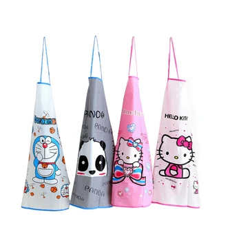 

Cute Cartoon PVC Chef half apron Household Cleaning tool Woman kitchen restaurant cooking aprons