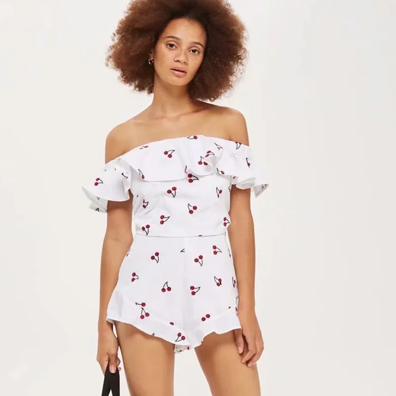 2018 Spring Stylish Pin Up Cherry Embroidery