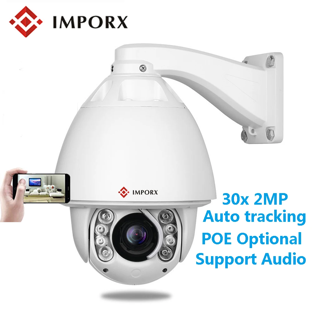 

IMPORX 30X 2MP PTZ IP CAMERA With Audio 1080P Auto Tracking High Speed Dome Home Security Surveillance Network CAMERA IR 150M