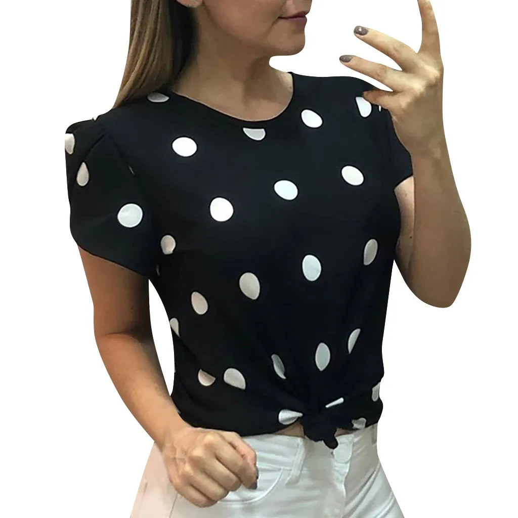 

SAGACE Women Summer Style omen Blouse Tops Vestido shirt Casual Plus Size Dot Ladies Blouse Casual Shirts Blouses Women fashion