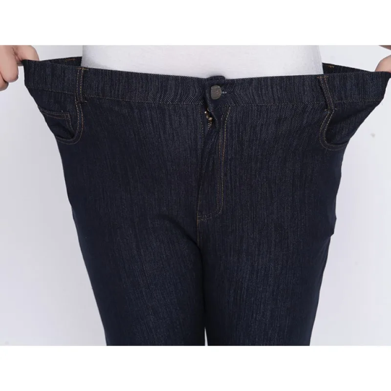 Большие размеры 9XL 8XL 7XL 2XL летние брюки женские узкие джинсы женские стрейч узкие брюки черные мягкие джинсы для Feminina