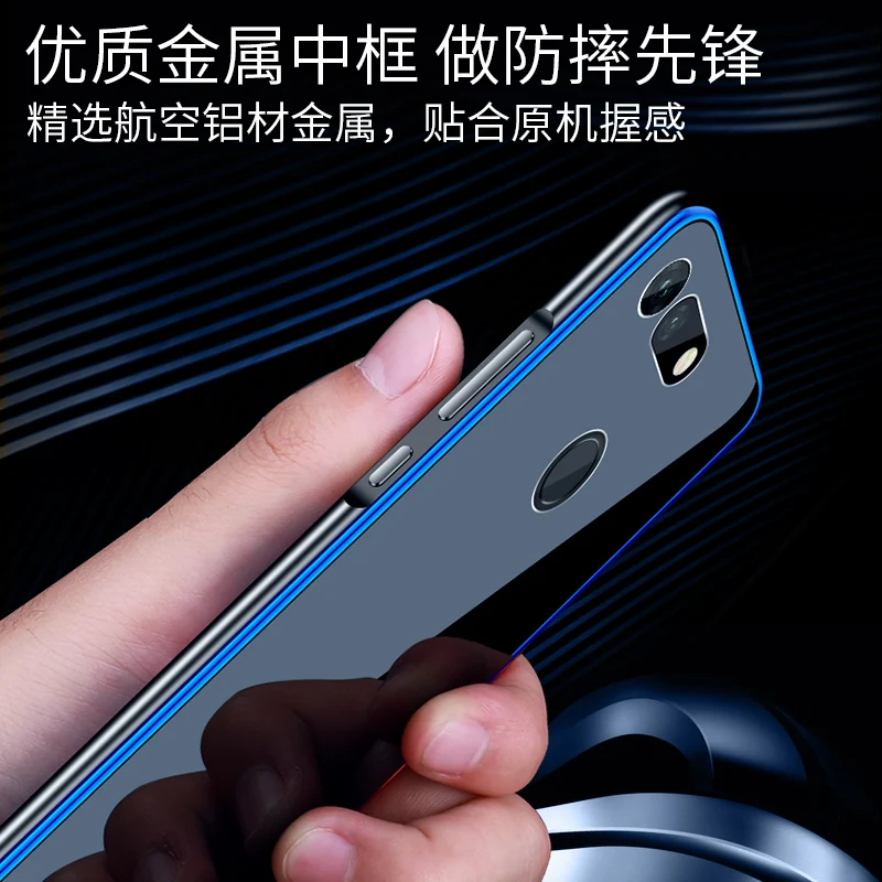 Для huawei honor View 20 V20 чехол Роскошный Алюминиевый металлический бампер для huawei honor V20 прозрачный стеклянный чехол для honor v20 чехол
