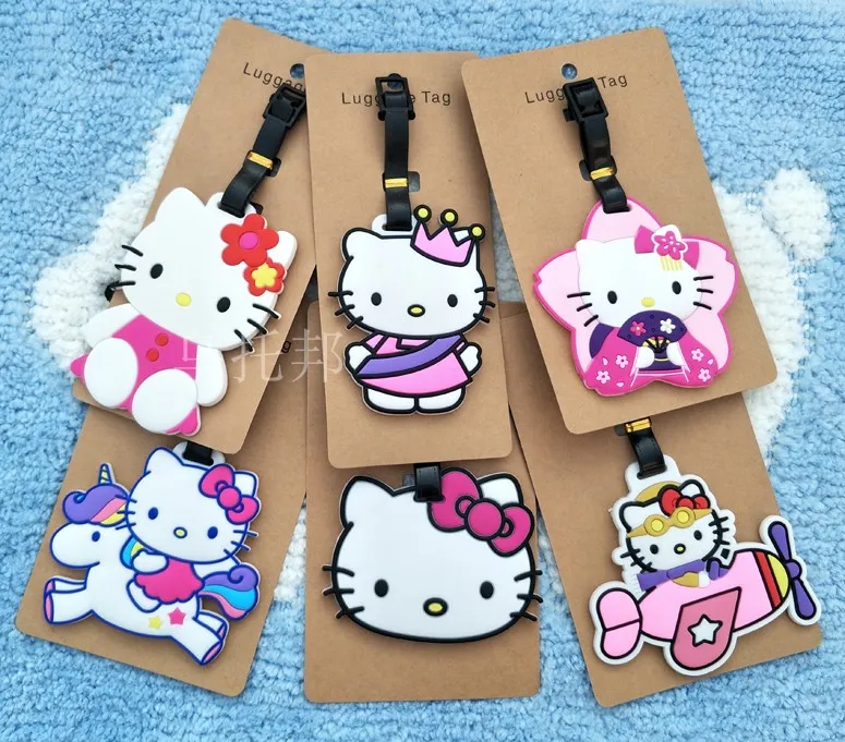 Аксессуары для путешествий kt cat cute мягкая резина твердая багажная бирка