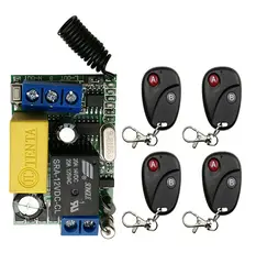 AC220V 10A 1ch Беспроводной Дистанционное управление переключатель Системы приемник + передатчики для Приспособления ворота гаража/окна/лампы