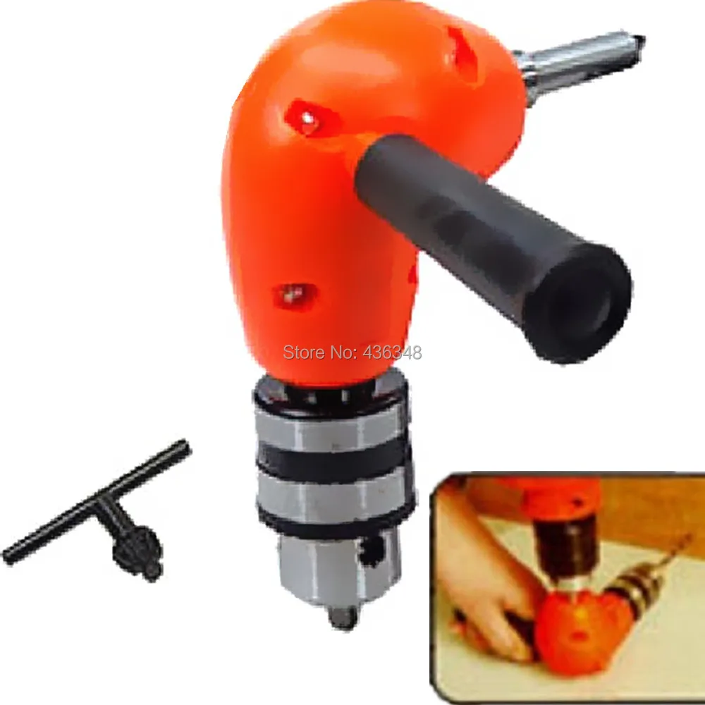3/8" Right Angle Drill Attachment 90 Degree Keyless Handle Adaptor