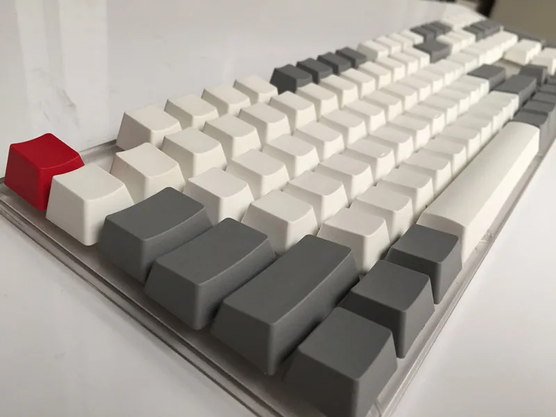 Боковой принт пустой 108 макет толстый PBT белый серый Keycap для OEM переключатели Cherry MX