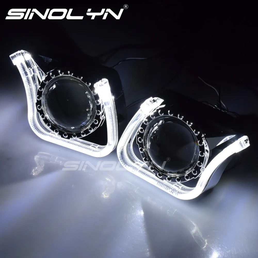 Sinolyn H4 H7 фара с отражателем линз 3 0 Биксеноновая линза светодиодный квадратные