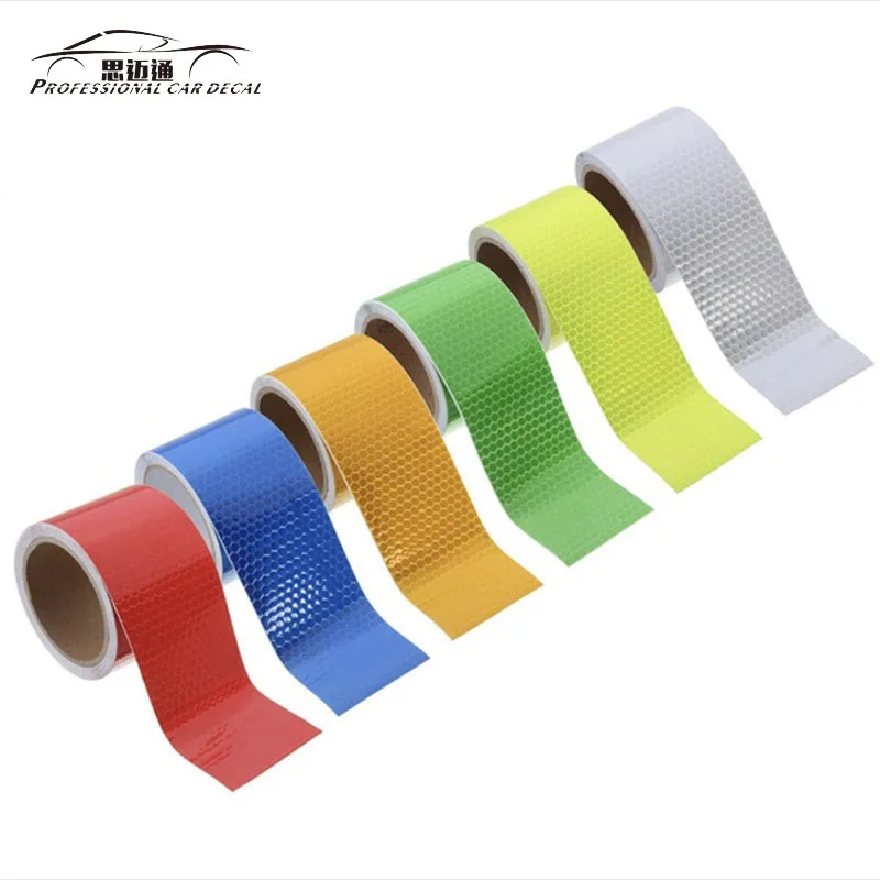 Safety colorful Reflective tape stickers car styling Self Adhesive ...