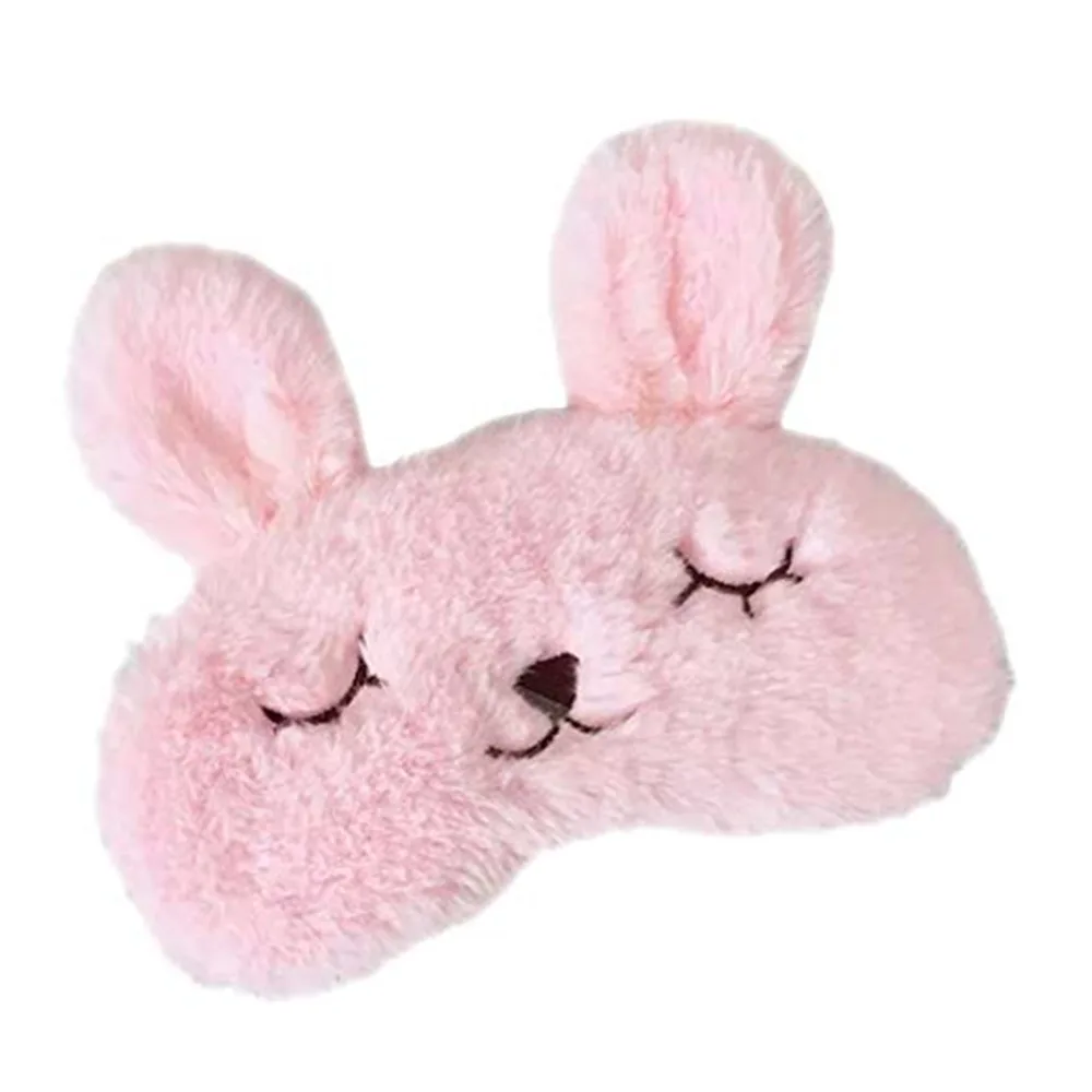 

Cartoon Plush Rabbit Kids Elastic Sleeping Eye Mask Eyeshade Bathing Headband Hairband Turban Soft Comfortable Better Sleep