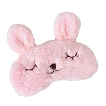 

Cartoon Plush Rabbit Kids Elastic Sleeping Eye Mask Eyeshade Bathing Headband Hairband Turban Soft Comfortable Better Sleep