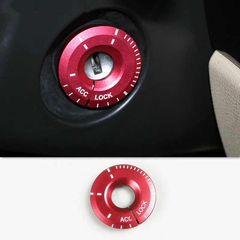 

Car Styling Dashboard Keyhole Circle Cover Red Blue Ignition Ring For Audi A3 8V Q3 Interior Accessories 3D Sticker