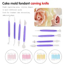 Торт Кондитерские вырезка резак Сахар ремесло помадка Шоколад украшения цветок Моделирование пластик выпечки декоративный набор инструментов 8 шт./лот