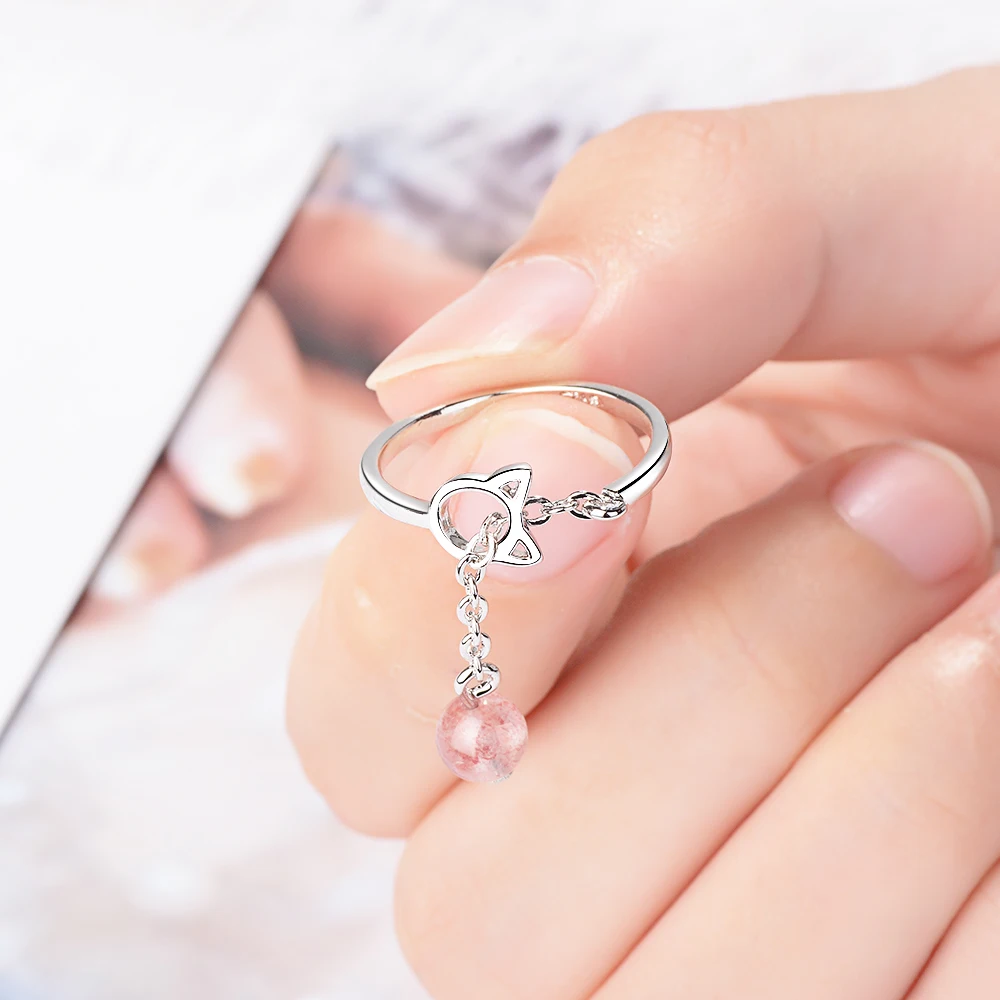 XIYANIKE 925 стерлингового серебра колокольчик милый кот открытие животное для женщин