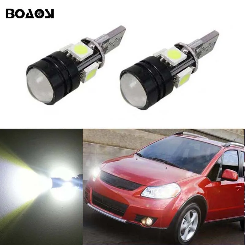 

BOAOSI 2x T10 W5W 5050 4smd + 1.5W CANBUS LED Parking Light Marker Lamps Bulb For Suzuki grand vitara sx4 swift Jimny Alivio drl